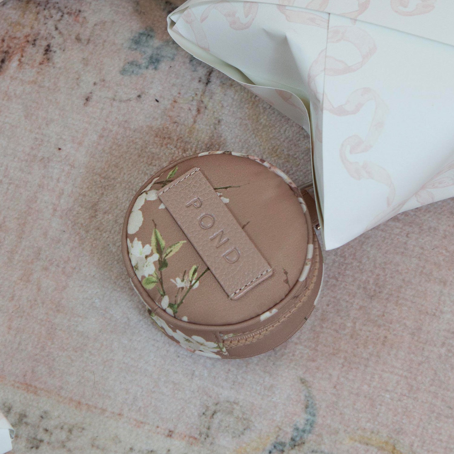 Cherry Blossom Airtag Keychain Pouch