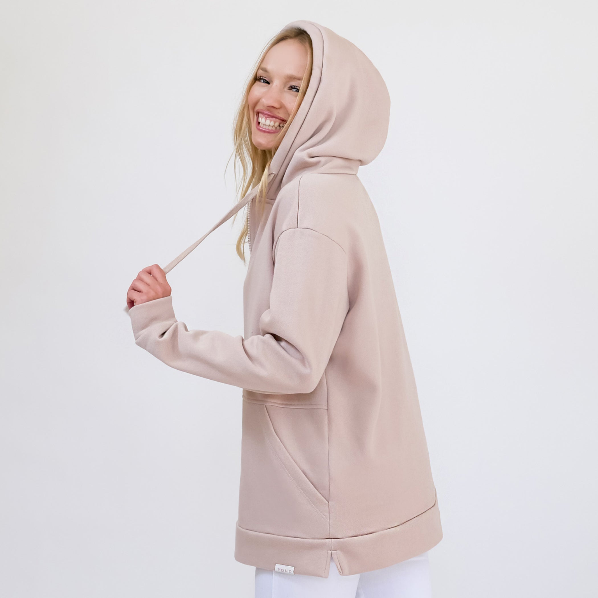 Quarter Zip Travel Essential Hoodie - Rose