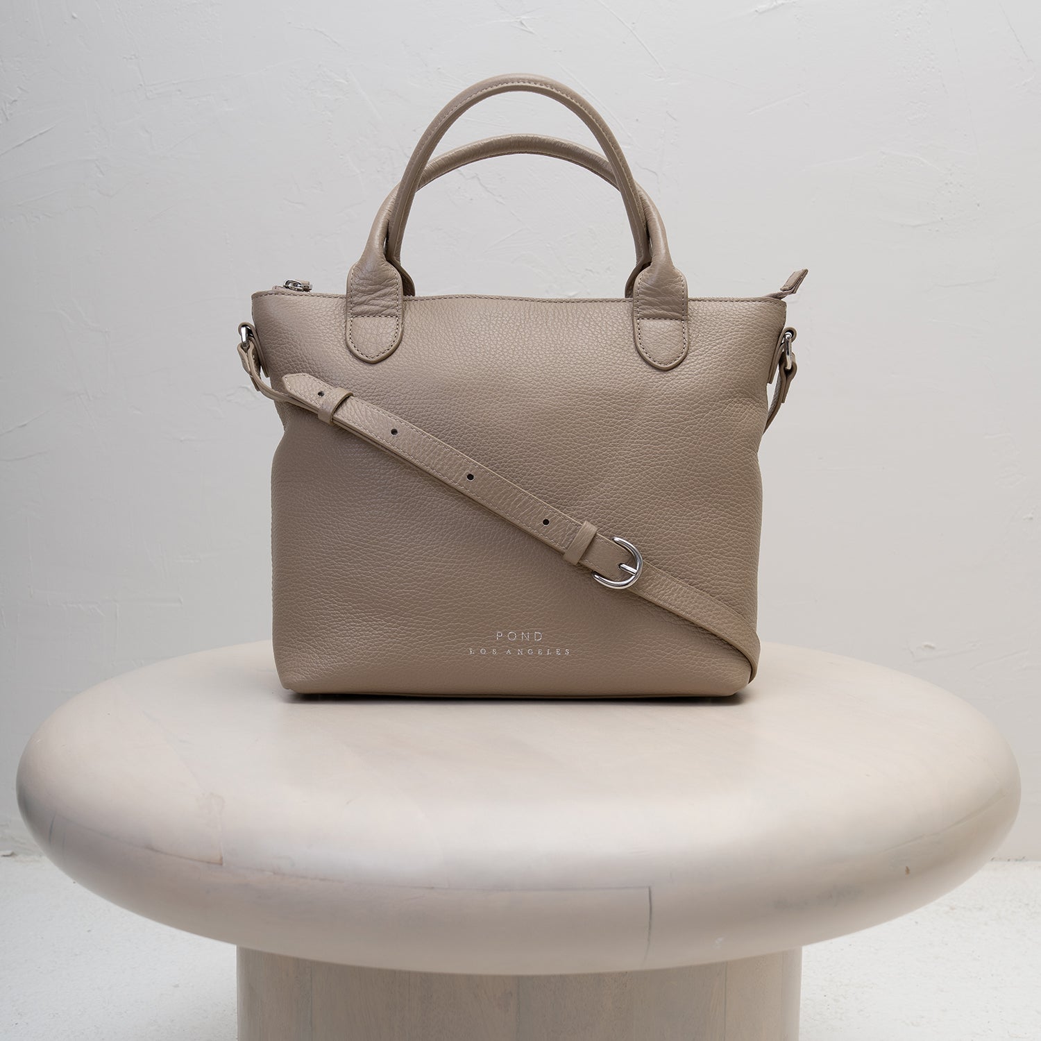 Leather Minimalist Carryall - Sand