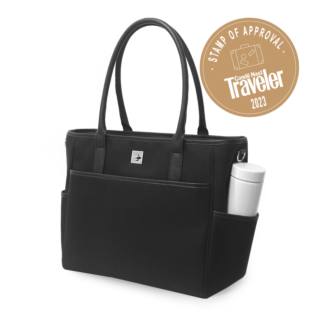 aquarius hybrid tote backpack with 15 laptop pocket black Women's Laptop Tote Backpack